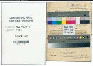 Entnazifizierung Leo Russell , geb. 09.12.1889 (Landgerichtsrat)