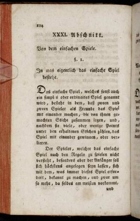 XXXI. Abschnitt.