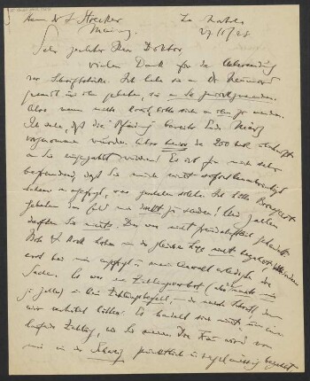 Brief an Ludwig Strecker und B. Schott's Söhne : 27.05.1928