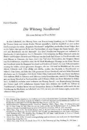 Die Wüstung Nordborstel : Mit einem Beitrag von Klaus Richter