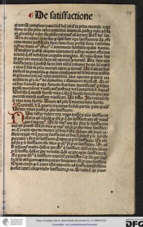 Capitulum VI quarti tractatus secunde partis principalis, utrum unus possit pro alio satisfacere.