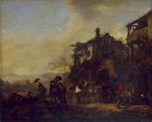 Reiter vor der Bergschmiede