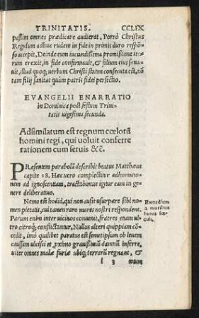 Evangelii Enarratio in Dominica post festum Trinitatis vigesima secunda.