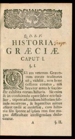 Historia Graeciae. Caput I.