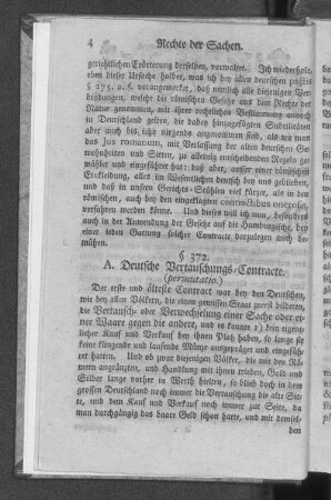 A. Deutsche Verstauchungs=Contracte. (permutatio.)