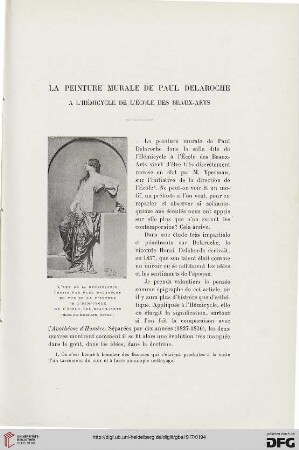 4. Pér. 13.1917: La peinture murale de Paul Delaroche à l'Hémicycle de l'École des Beaux-Arts