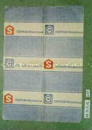 Bogen Einschlagpapier "CENTRUM-Warenhaus"