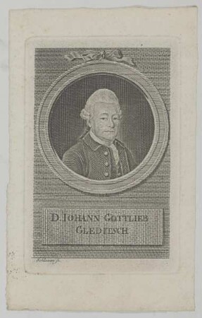 Bildnis des Iohann Gottlieb Gleditsch