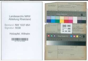 Entnazifizierung Wilhelm Holzapfel , geb. 01.01.1879 (Reg.Veterinaerrat)