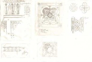 Lange, Ludwig; Lange - Archiv: XIII.2 Glasmalerei, Mosaiken, Fliesen - Details