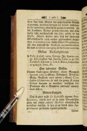 Bolus Resumptivus.