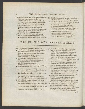 Wie Er Mit Den Sahsen Streit.
