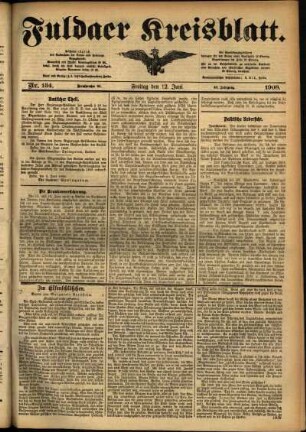 Ausgabe vom Freitag, den 12. Juni 1908.
