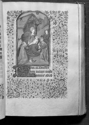 Heures de Brière de Surgy / Heures / Horae / Stundenbuch — Anbetung des Christuskindes durch die Heiligen Drei Könige, Folio fol. 64 r
