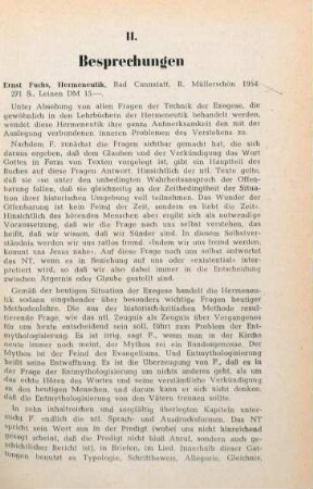 477-478 [Rezension] Fuchs, Ernst, Hermeneutik