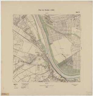 24 : [Dresden Kaditz, Briesnitz, Kemnitz, Stetzsch, Mickten, Übigau, Cotta, Friedrichstadt, Leutewitz, Omsewitz, Mobschatz], 1911 : 24 : [Dresden Kaditz, Briesnitz, Kemnitz, Stetzsch, Mickten, Übigau, Cotta, Friedrichstadt, Leutewitz, Omsewitz, Mobschatz]. - 4. Aufl. - 1:5 000. - [Dresden] : Stadtvermessungsamt , 1911. - 1 Kt. : mehrfarb.