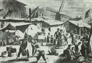 Berliner Wohnungselend 1872, Baracken vor dem Cottbuser Tor