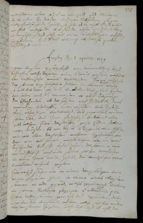 Freytag d 1 aprill 1729