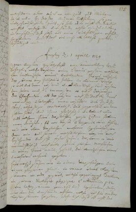 Freytag d 1 aprill 1729