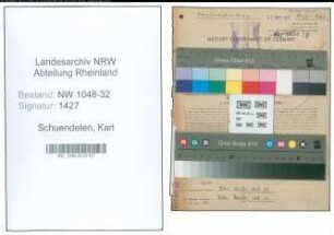 Entnazifizierung Karl Schuendelen , geb. 13.02.1891 (Beamter)