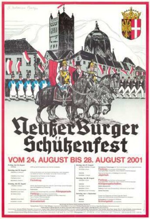 Festplakat Schützenfest Neuss 2001 (Sponsoren)