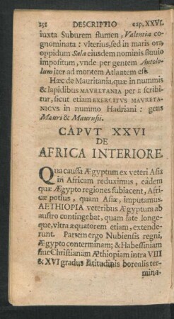 Caput XXVI. De Africa Interiore.