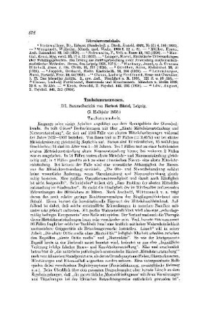 Taubstummenwesen : III. Sammelbericht (2. Halbjahr 1938) ; [Sammelreferate]
