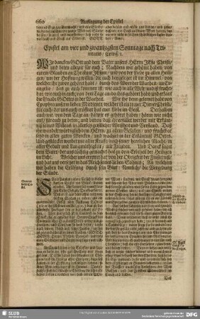 [Am vier und zwantzigsten Sonntage nach Trinitatis]