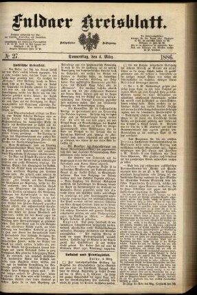 Ausgabe vom Donnerstag, den 04. März 1886.