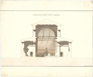 ohne Verfasserangabe; Neapel (Italien); Eglise de Mont-Olivetto / Sant' Anna dei Lombardi - Schnitt, Blick in den Innenraum mit Ausstattung