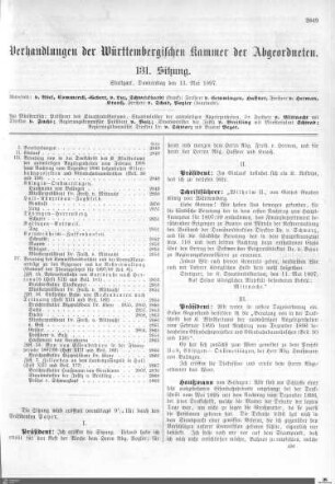 131. Sitzung, Stuttgart, 13.5.1897