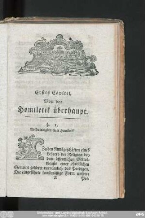 Erstes Capitel. Von der Homiletik überhaupt.