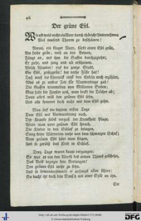 Der grüne Esel.