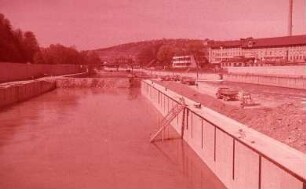 Esslingen, unterer Vorhafen, flussabwärts