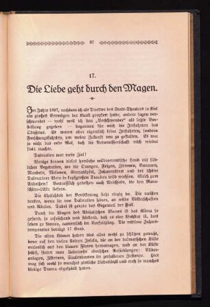 17. Die Liebe geht durch den Magen.