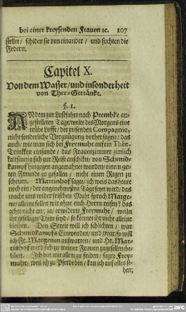 Capitel X. Von dem Wasser, und insonderheit von Thee-Getränke