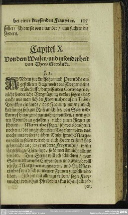 Capitel X. Von dem Wasser, und insonderheit von Thee-Getränke