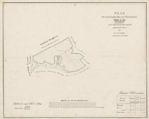 Plan über den Grundherrlich von Wittenbach'schen Wald-Distrikt Rotzel auf der Gemarkung Oberbiederbach