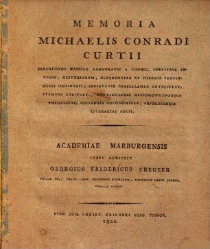 Memoria Michaelis Contr. Curtii