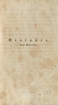 Violante, eine Novelle