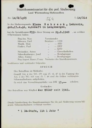 Schreck, Klara