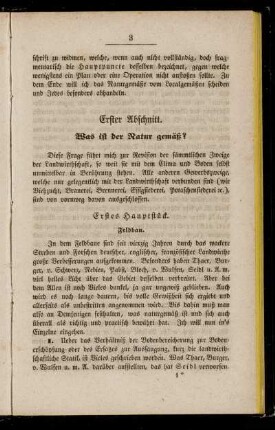 Erstes Hauptstück. Feldbau