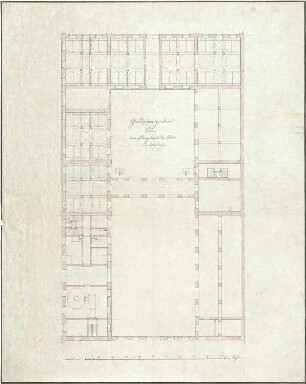 Mühe, Anton; München; Leuchtenberg-Palais - Nebengebäude (Grundriss EG)