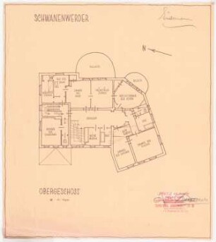 Haus Schwanenwerder, Berlin-Nikolassee: Grundriss OG 1:100