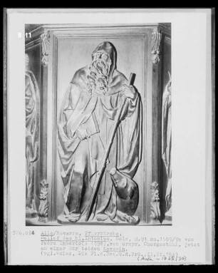 Chorgestühlrelief: Heiliger Antonius
