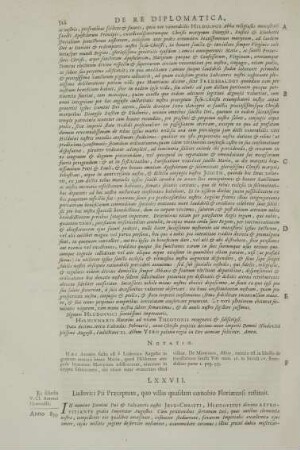 LXXVII. Ludovici Pii Praeceptum, quo villas quasdam coenobio Floriacensi restituit.