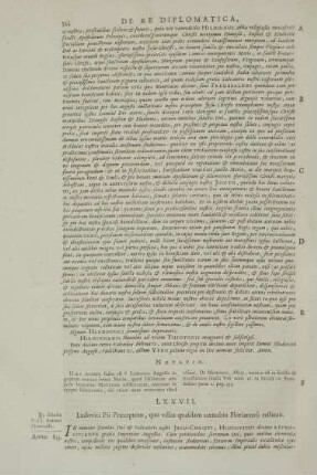 LXXVII. Ludovici Pii Praeceptum, quo villas quasdam coenobio Floriacensi restituit.