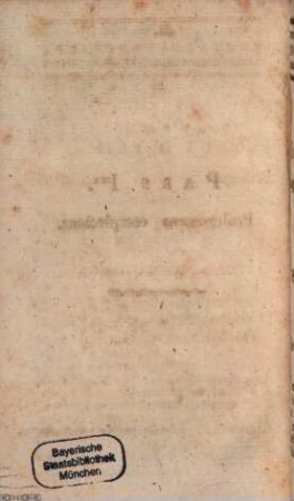 Bedae Aschenbrenner Benedictini Oberaltacensis Elementa Praelectionum canonicarum, 1. Prolegomena Complectens