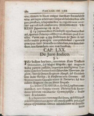 Cap. LXX. De Jure Indico.