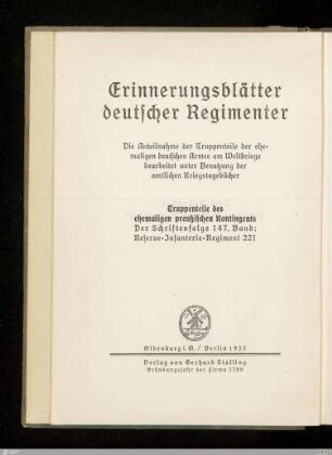 Standhaft und treu! : Geschichte der Reserve-Infanterie-Regiments 221; bearbeitet nach amtlichen und privaten Kriegstagebüchern